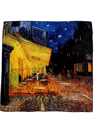 Van Gogh Cafe Terrace Desnli İpek Bandana